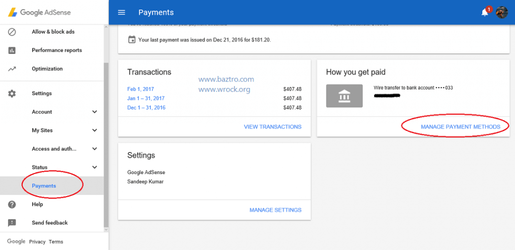 google online payment