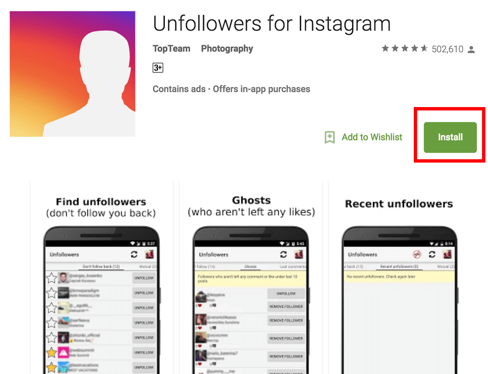 App to Know Who Unfollow me on Instagram