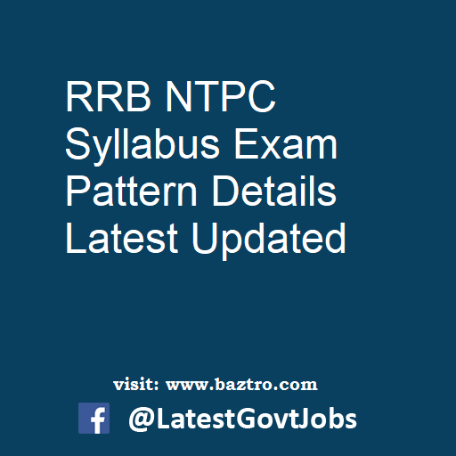 RRB NTPC Syllabus Exam Pattern Details Latest Updated